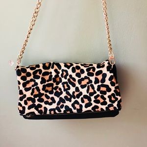 Express foldover leopard purse 😼